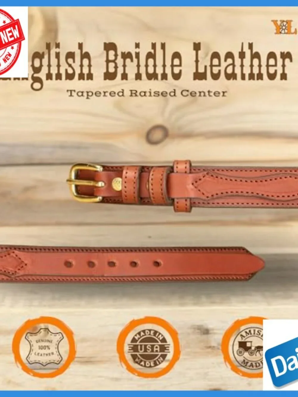 Men's English Bridle Leather Ranger Belt 1 1/4